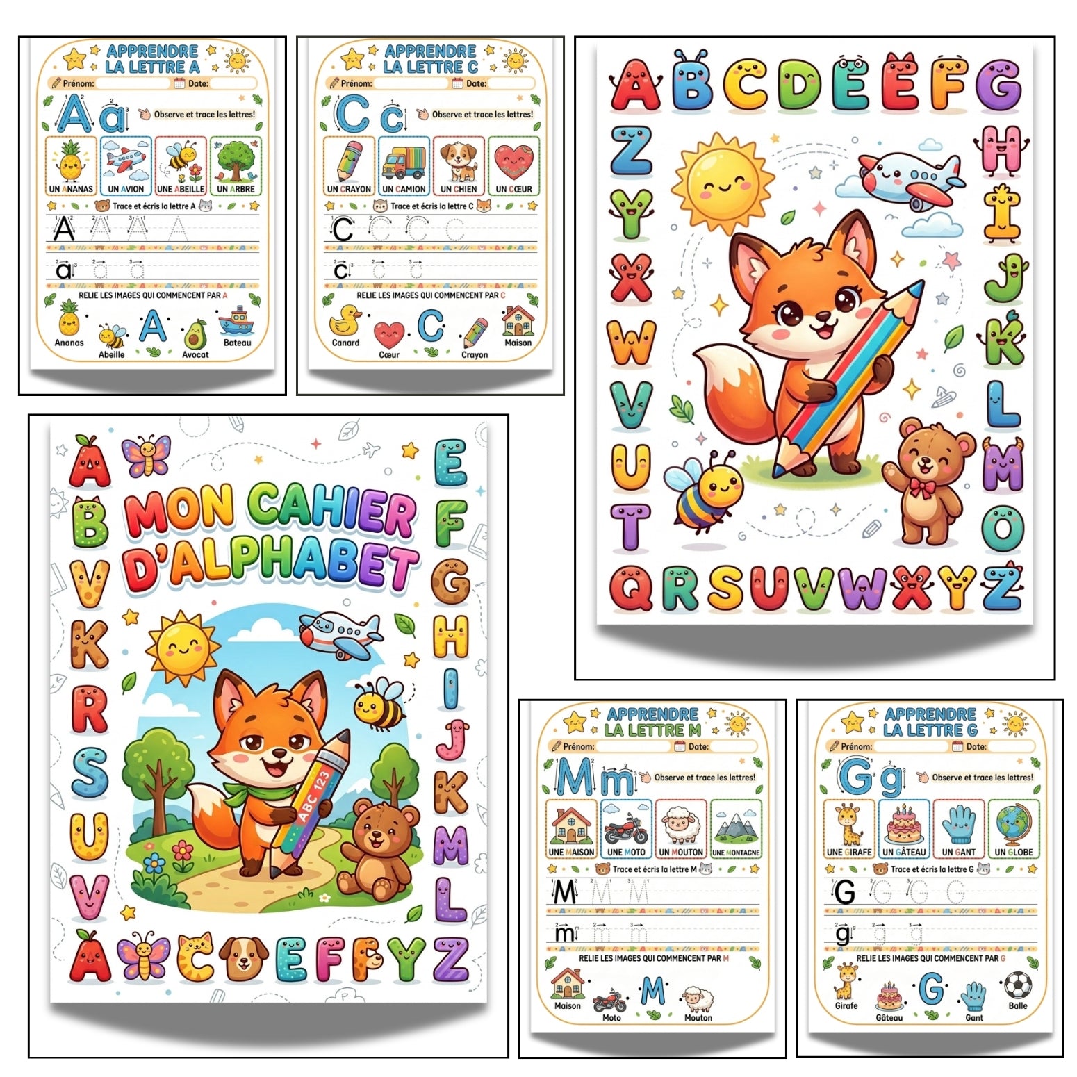 Complete A-Z Alphabet Tracing Worksheets | 26 Page Preschool Letter Practice Book