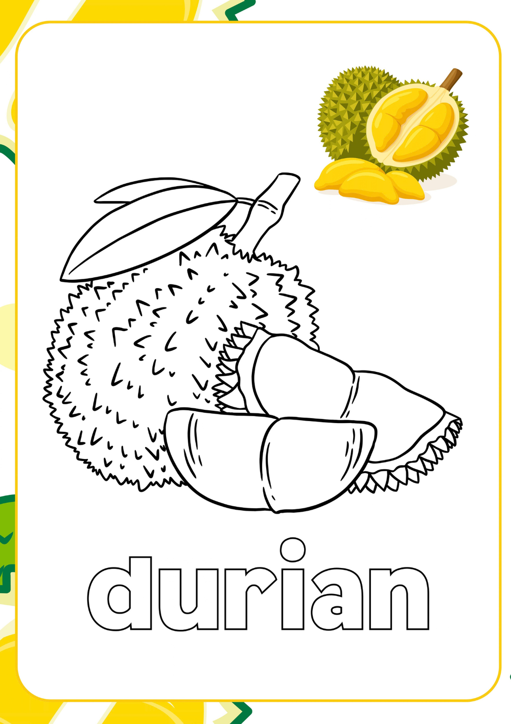 Cahier de coloriage des fruits | Édition anglaise – page 3