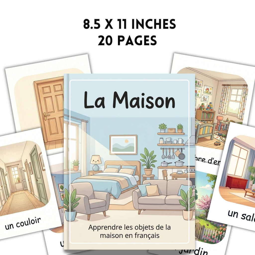French House Objects Flashcards | 20 Page Kids Home Vocabulary Prints