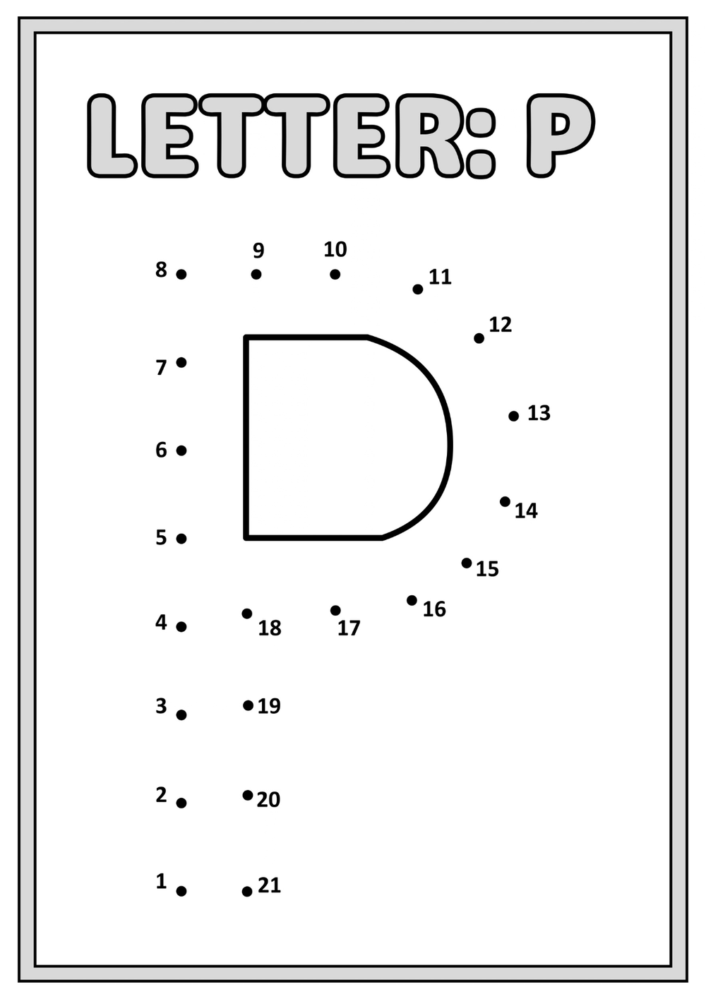 Relier les points – écrire les lettres majuscules – page 4