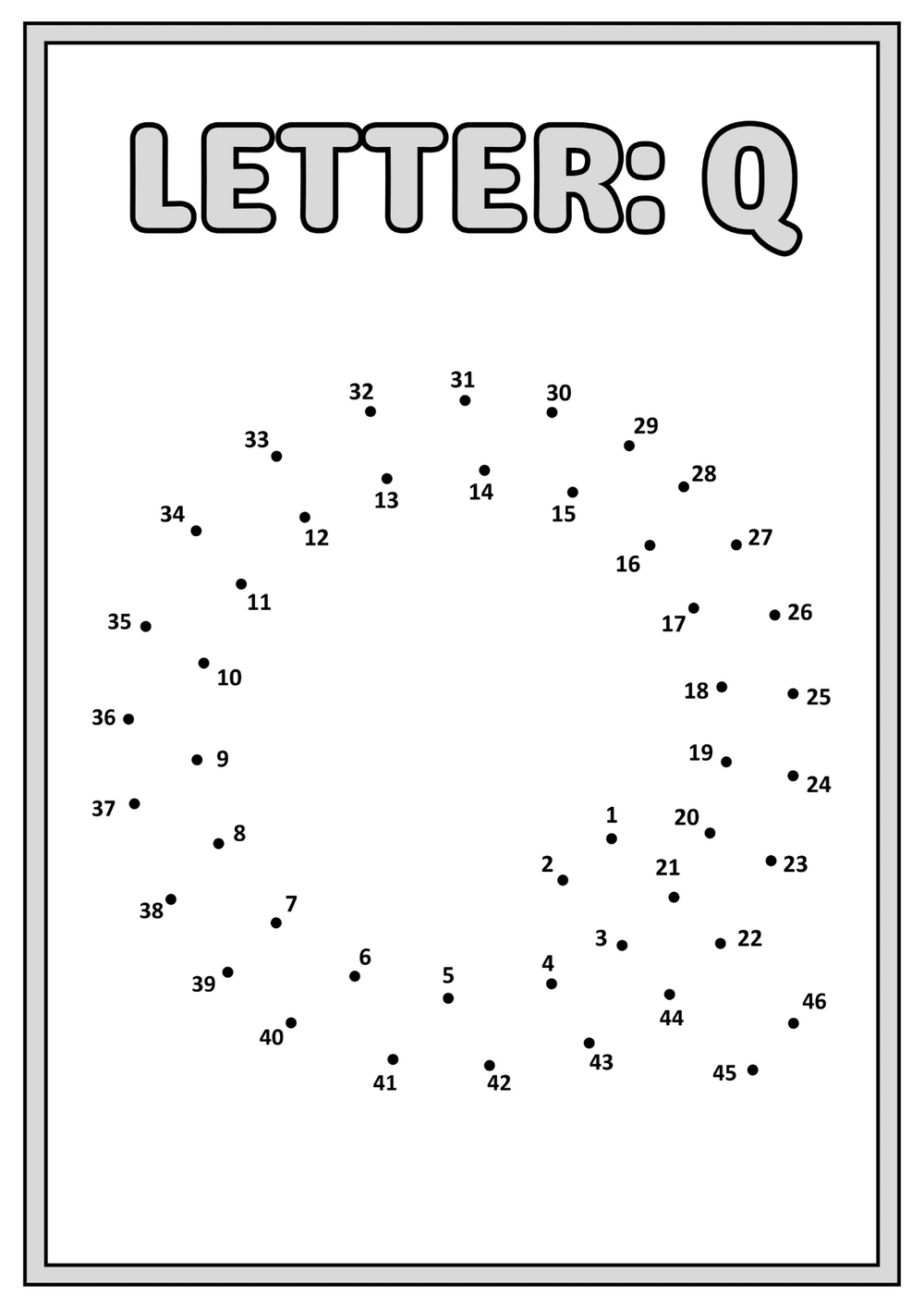 Relier les points – écrire les lettres majuscules – page 5