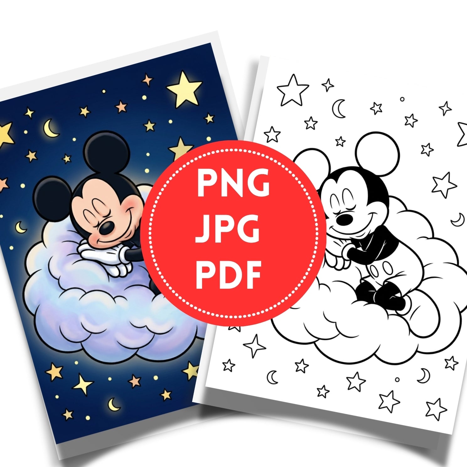 Classic Cartoon Mouse Printable Coloring Book | 20 Cute Magic Activity Pages