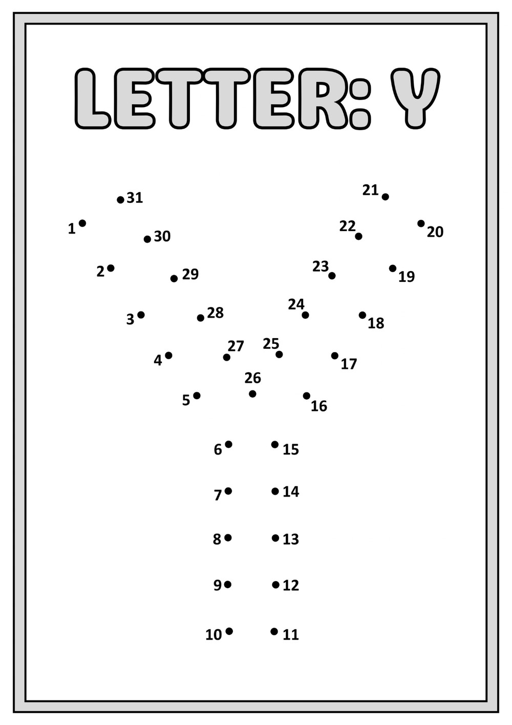 Relier les points – écrire les lettres majuscules – page 8
