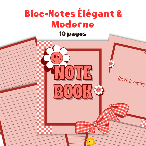 Cahier Rouge Passion – Bloc-Notes Élégant & Moderne