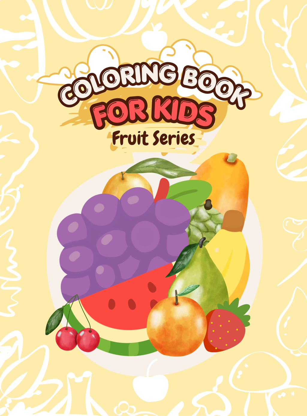 Fruit Series Coloring Book for Kids | English Educational Activity Book