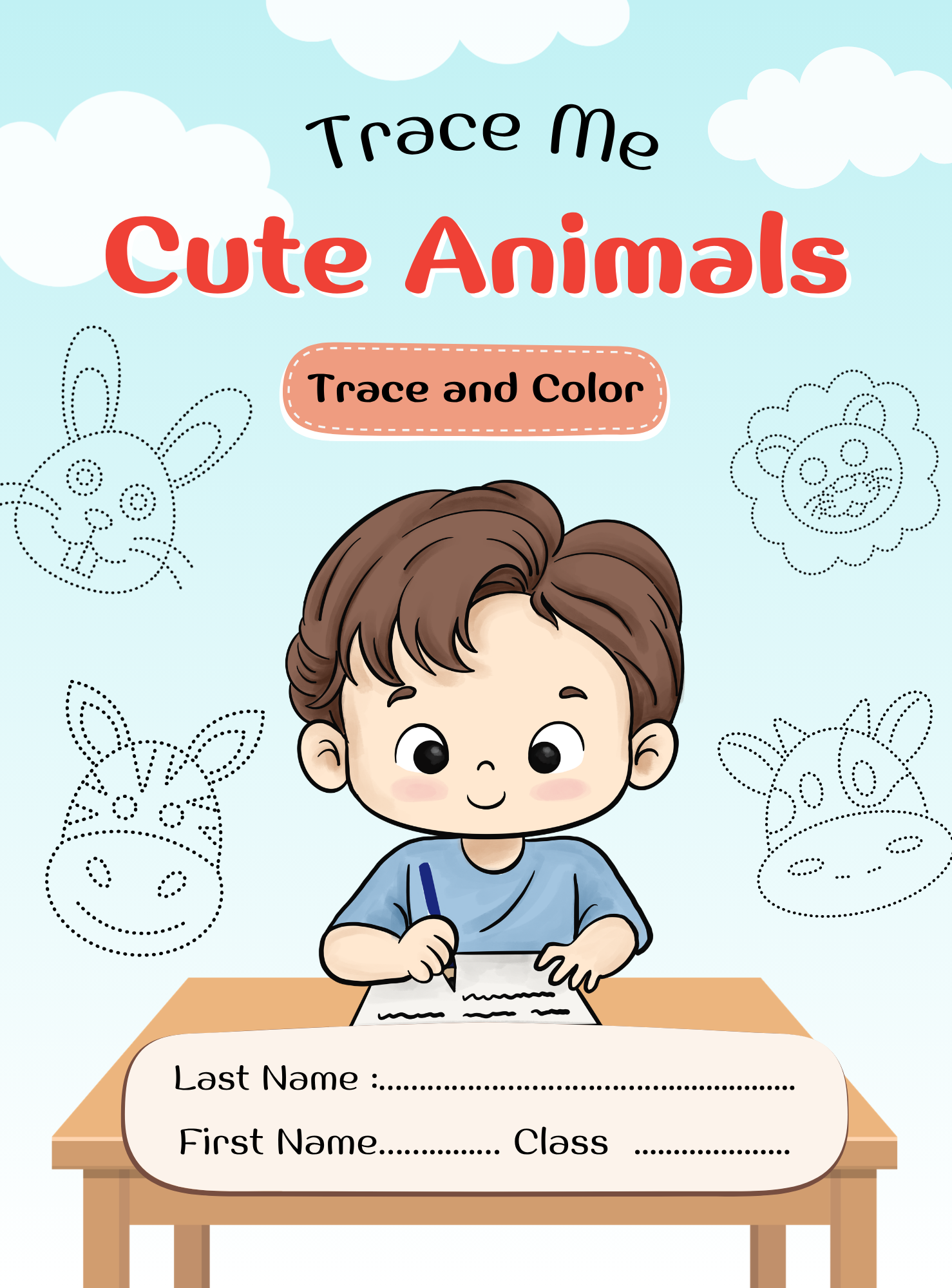 Trace Me: Cute Animals | Tracing Skills Practice
