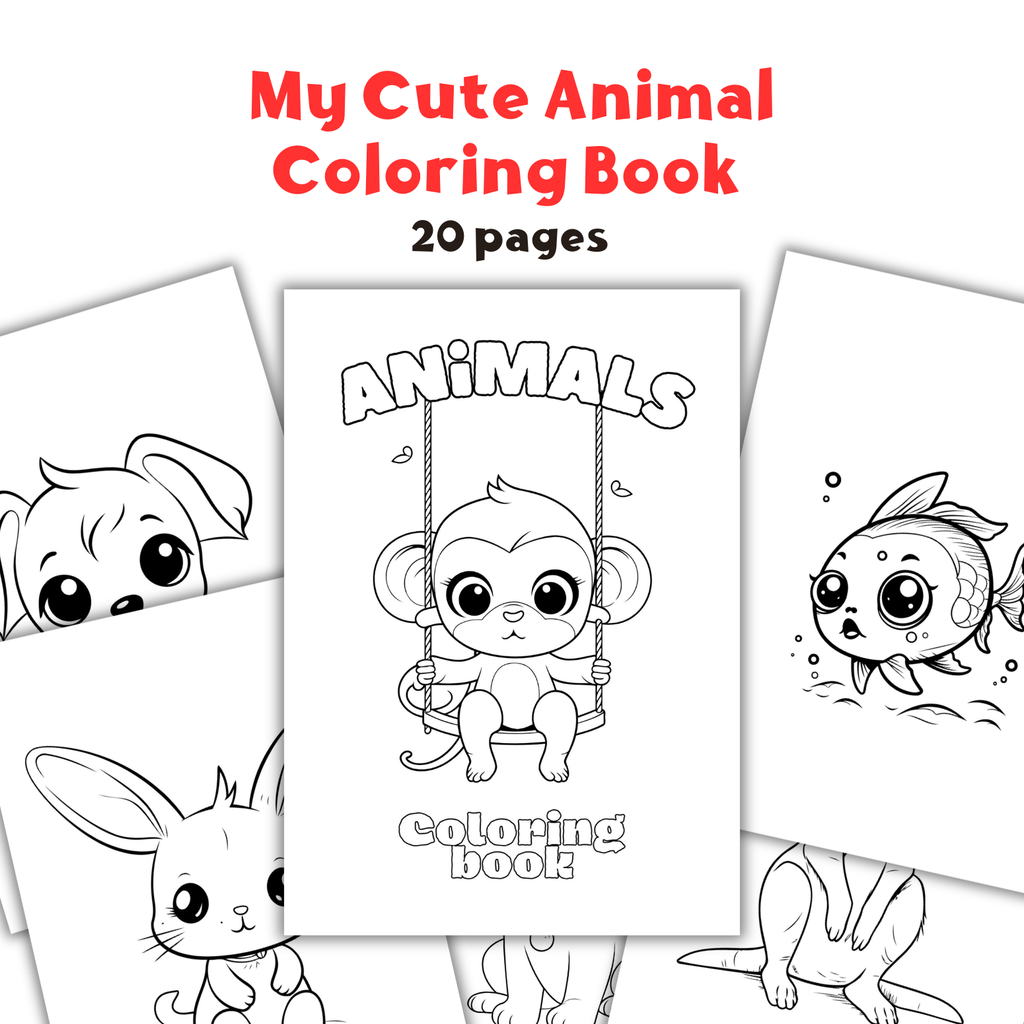 Cahier de coloriage animaux mignons