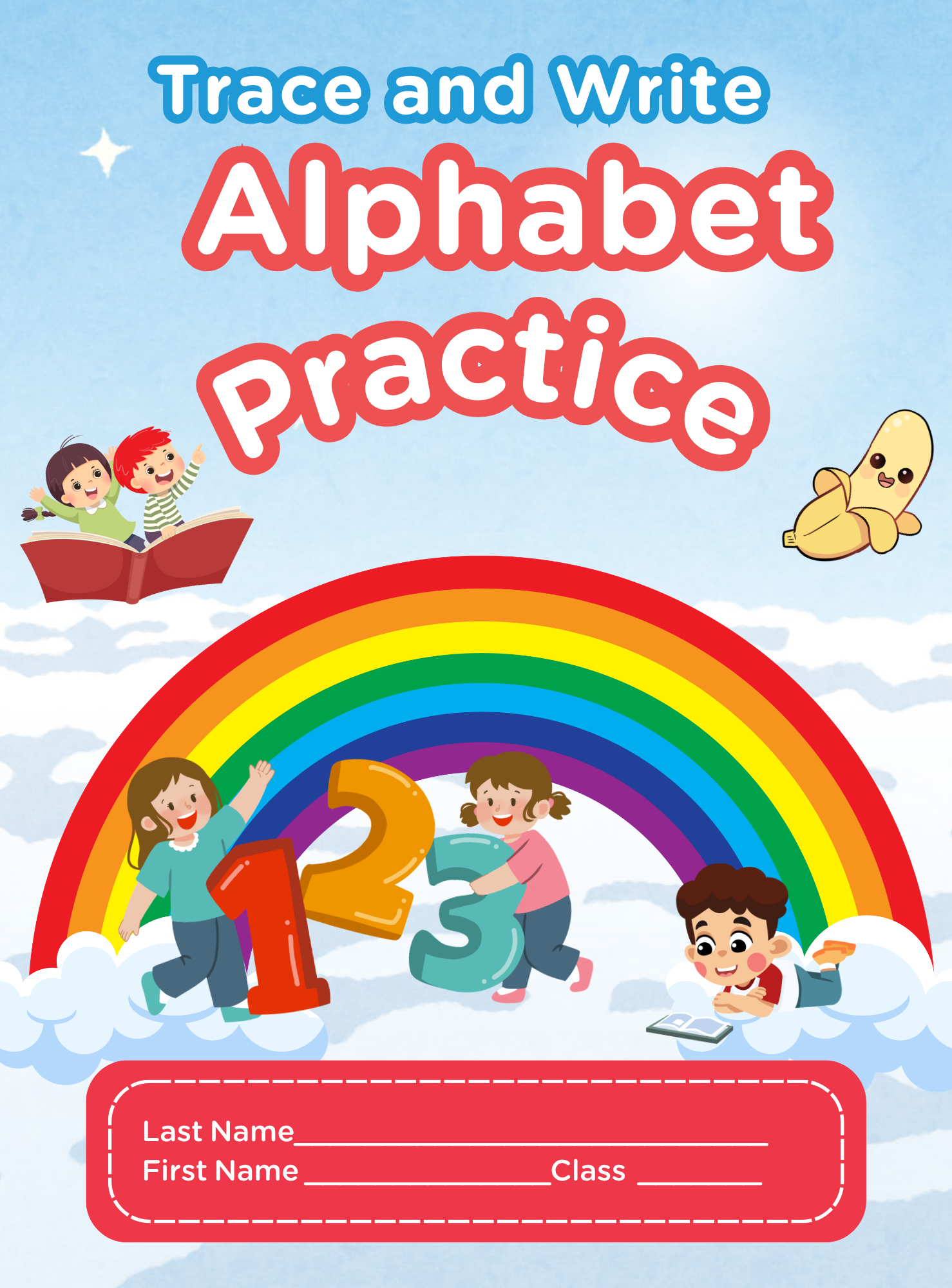 Trace and Write Alphabet Practice - English Edition