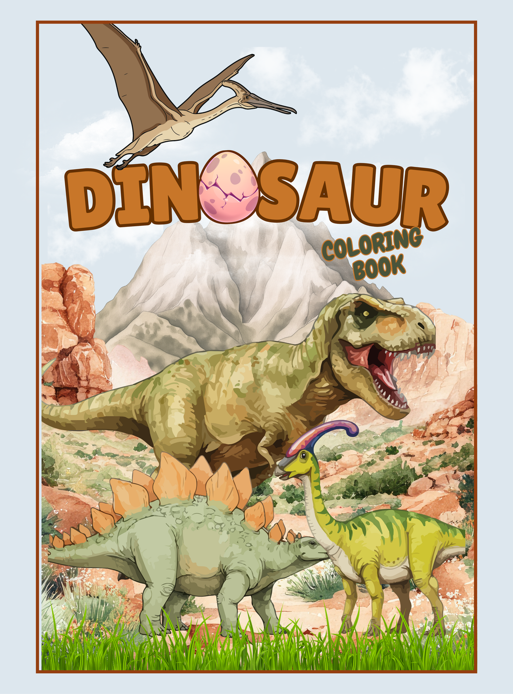 Dinosaur Coloring Book | English Educational Activity Book