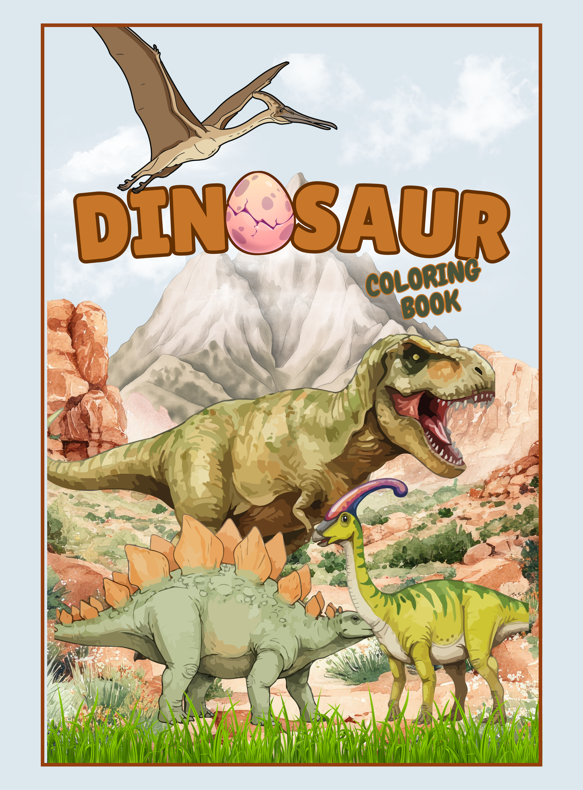 Dinosaur Coloring Book | English Educational Activity Book