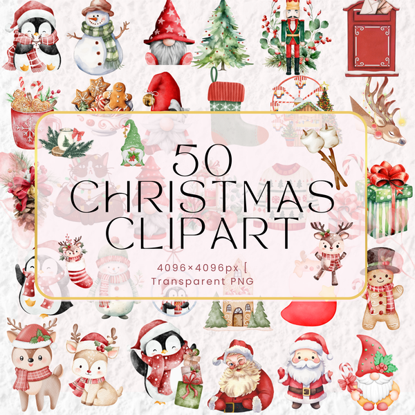 Collection de 50 Cliparts de Noël