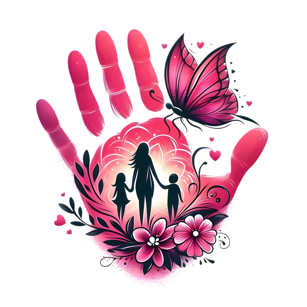 12 Mother & Child Love Clipart Bundle – Floral Butterfly Family Silhouette PNG, SVG & Printable PDF