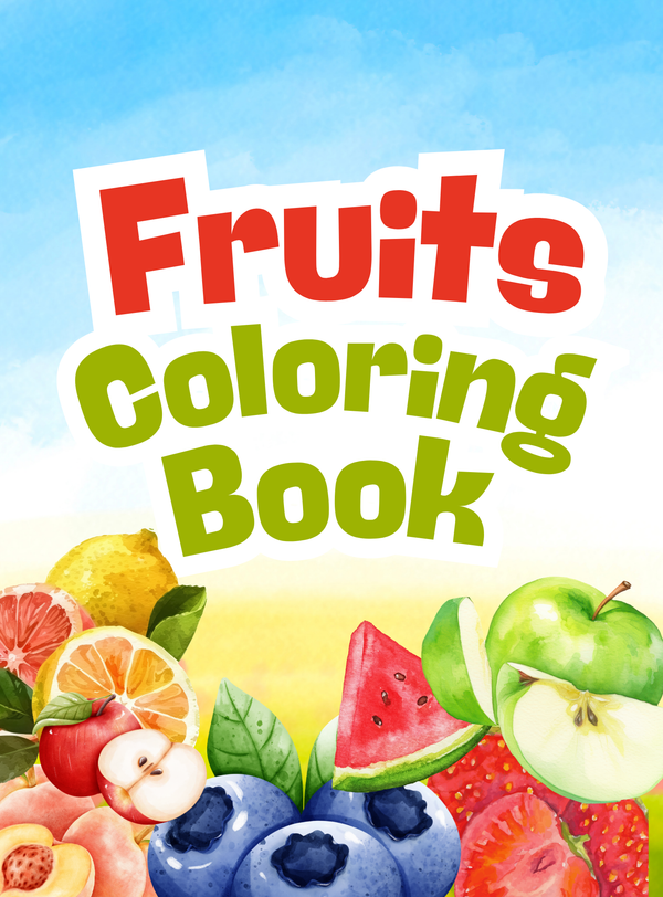 Cahier de coloriage des fruits | Édition anglaise