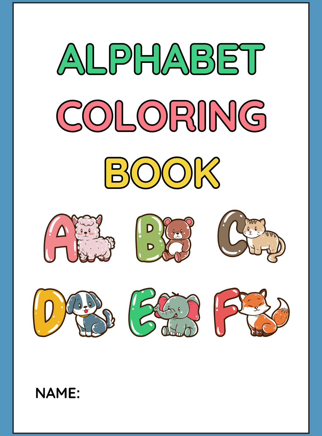 Alphabet Coloring Book | A-Z Animals Educational Workbook