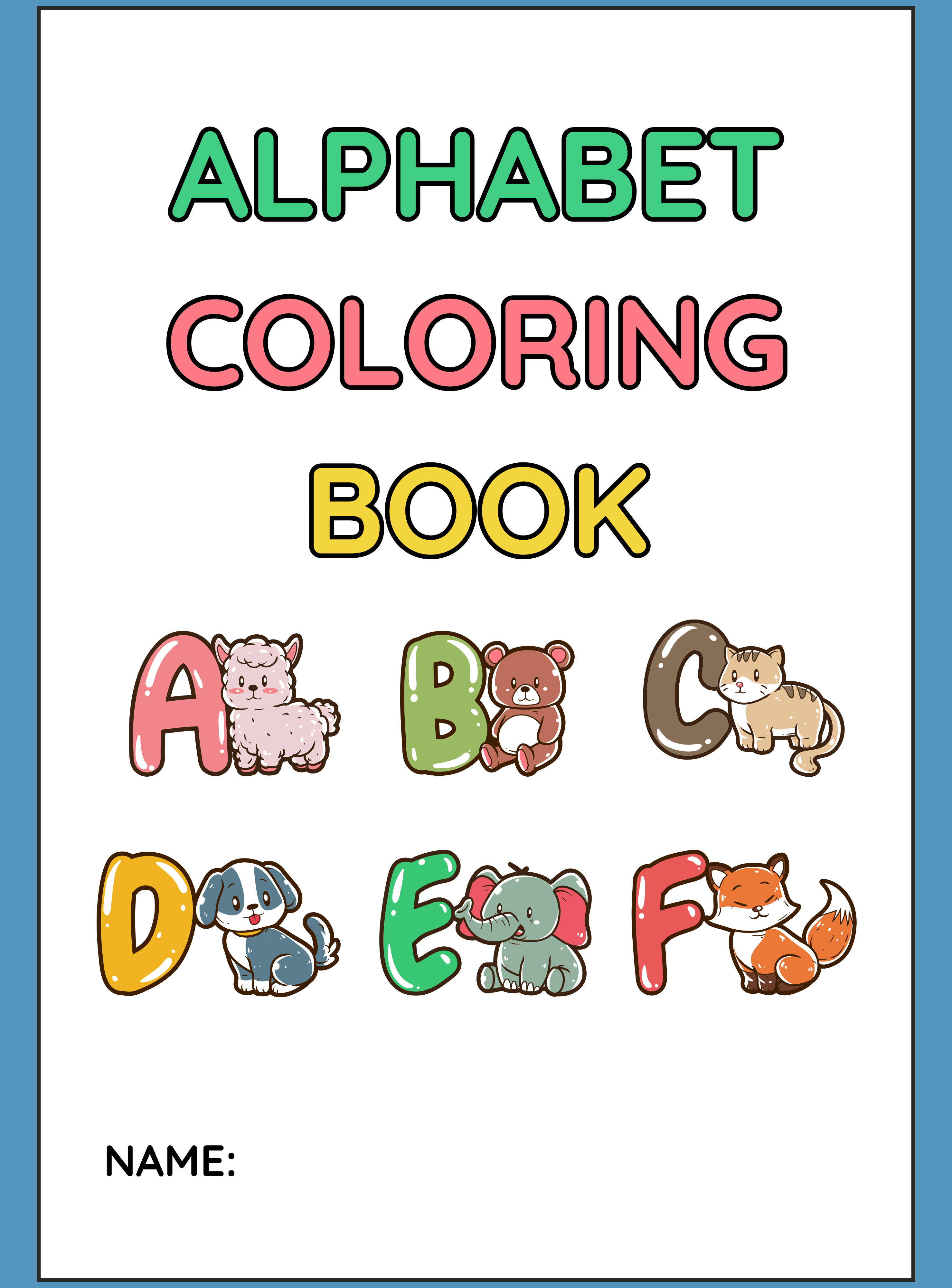 Alphabet Coloring Book | A-Z Animals Educational Workbook