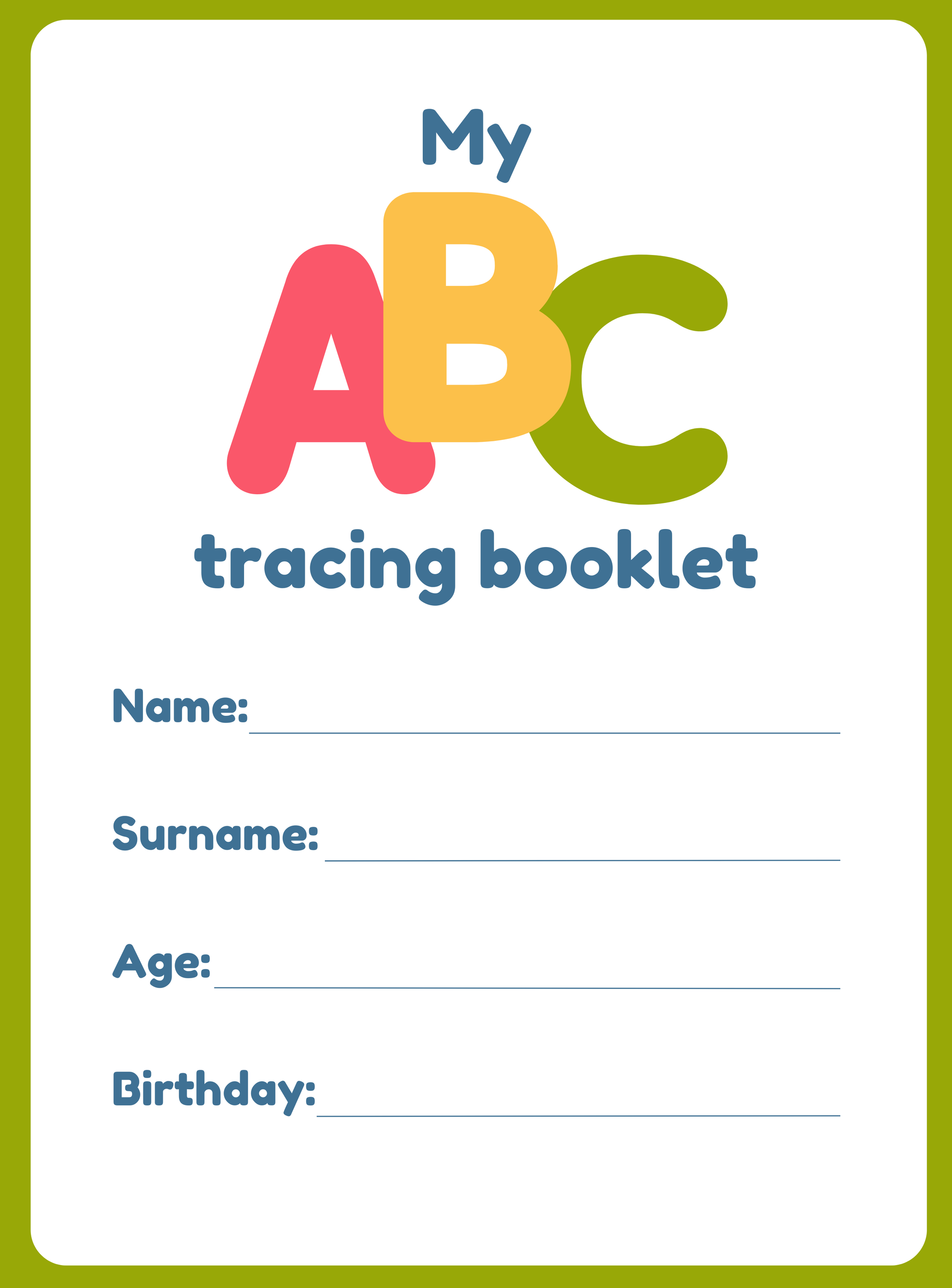 My ABC Tracing Booklet | English Alphabet Practice