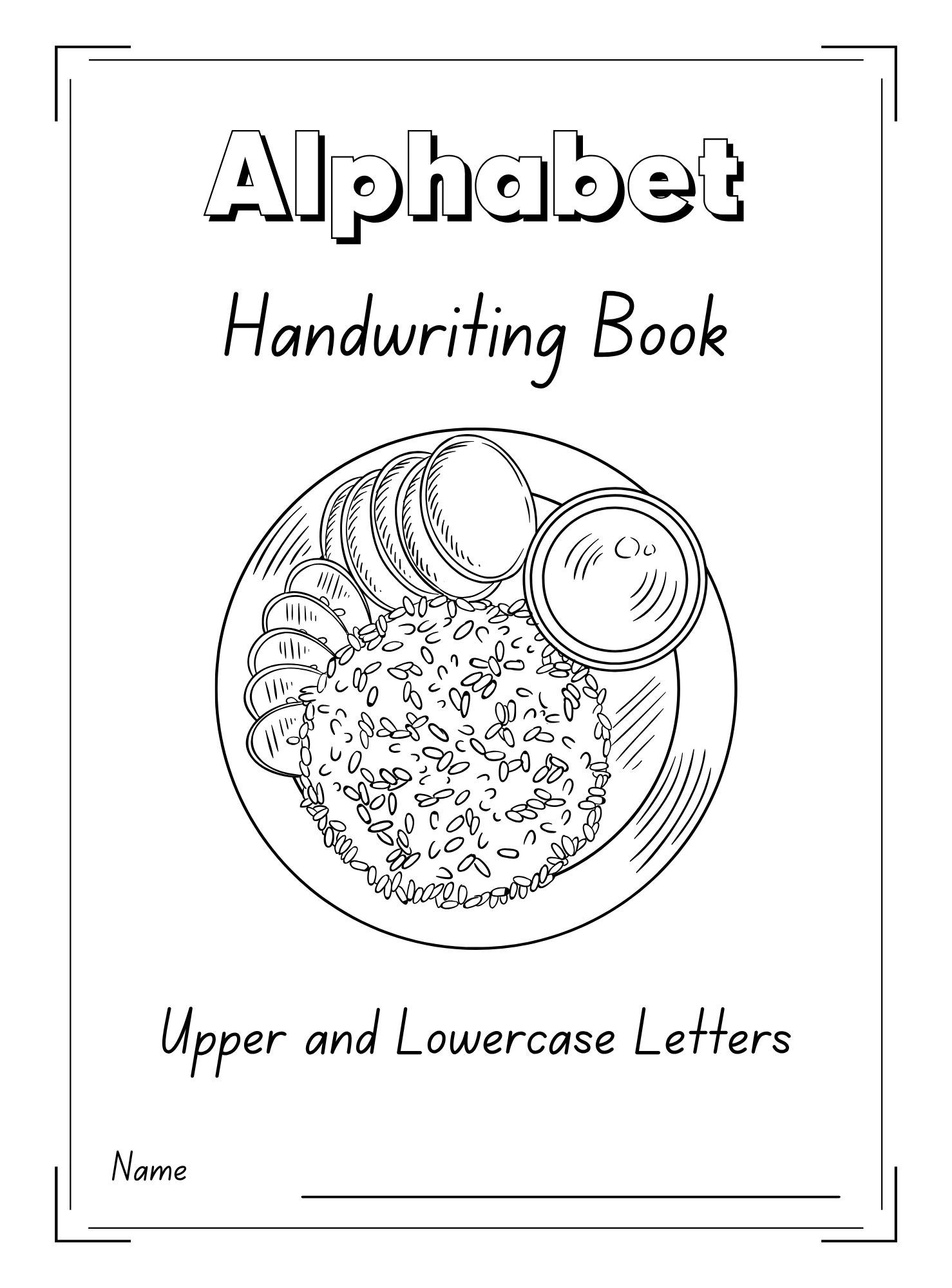 Alphabet Handwriting Book: Upper and Lowercase Letters - English Edition