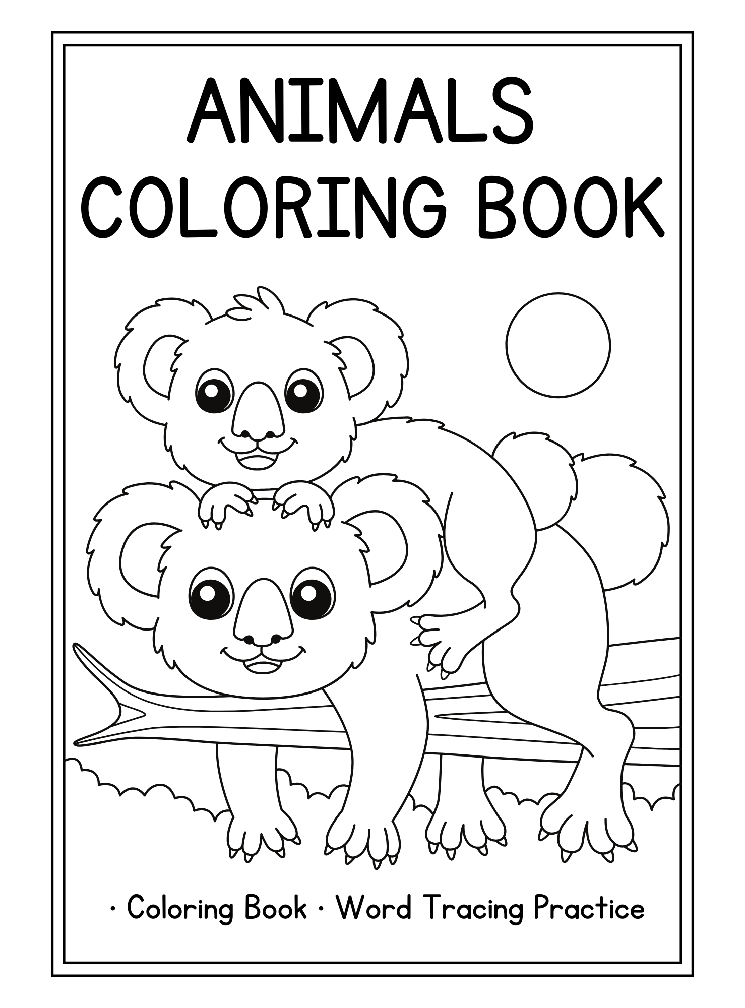 Animals Coloring Book & Word Tracing Practice - English Edition