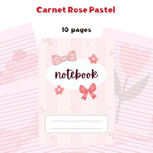 Carnet Rose Pastel