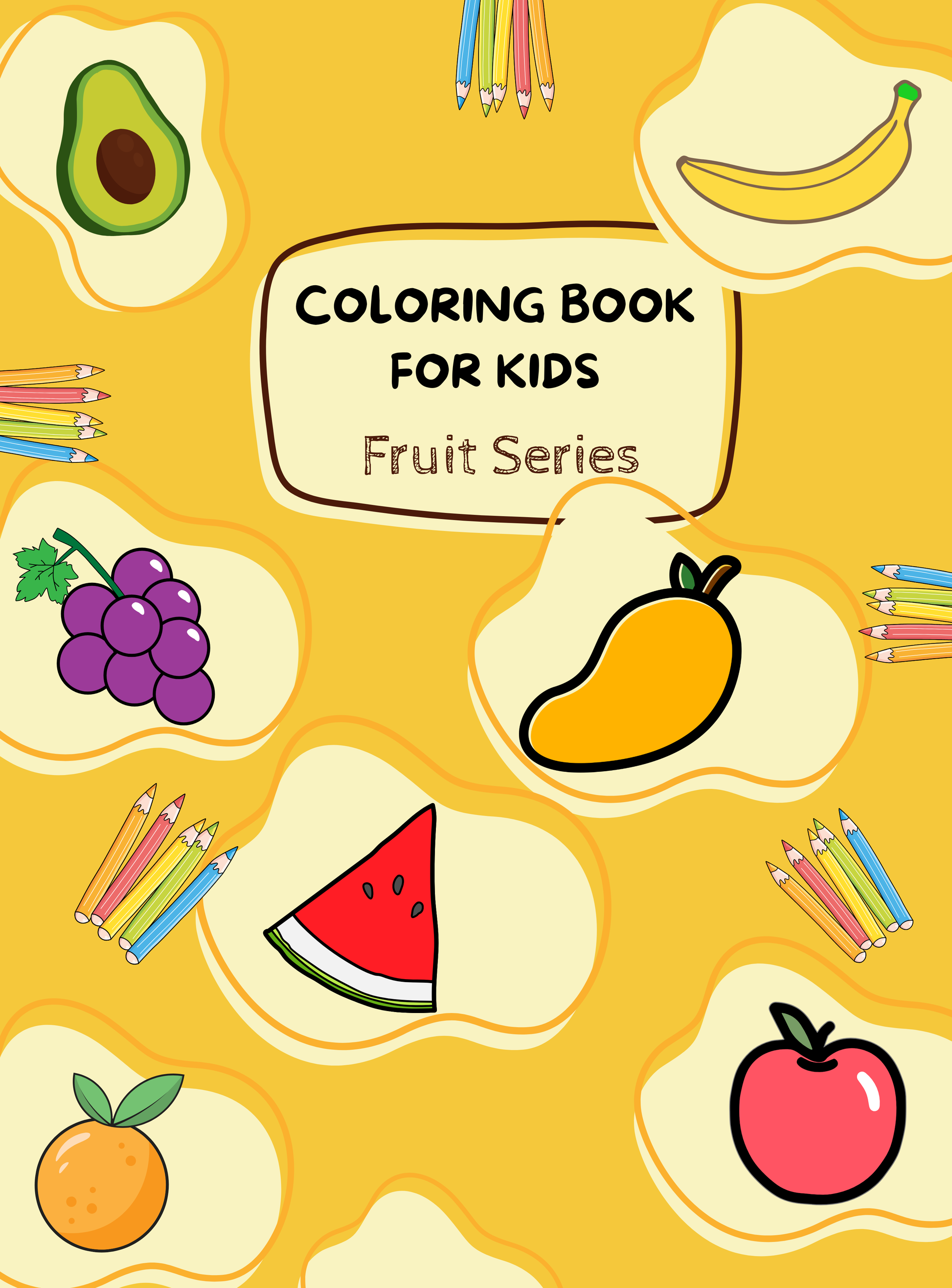 Fruit Series Coloring Book for Kids | English Educational Activity Book