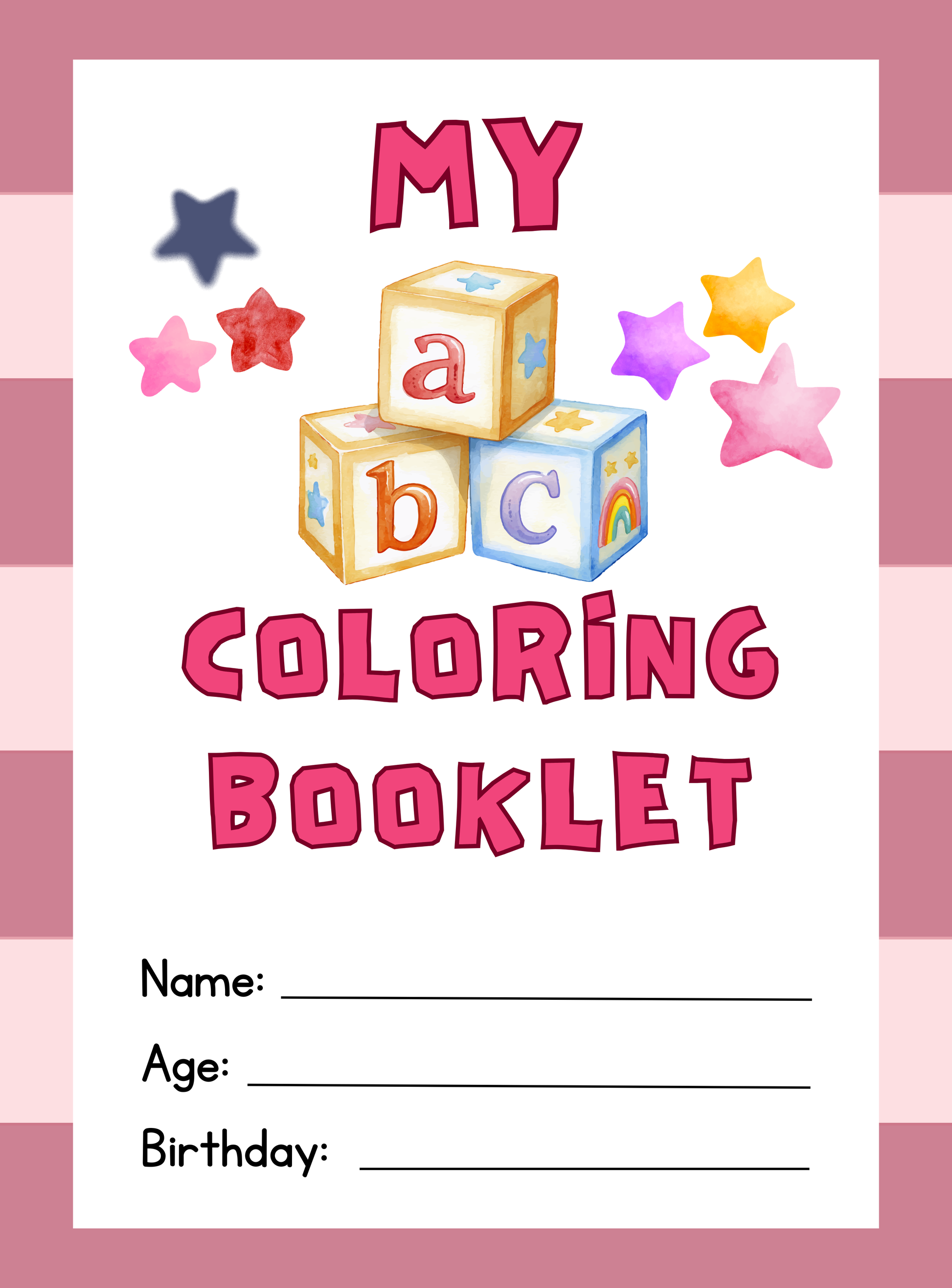 English Alphabet Coloring & Tracing Workbook | A-Z Handwriting Practice (52 Pages)