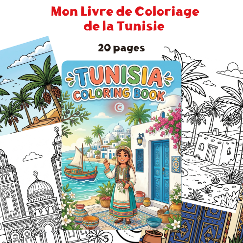 Mon Livre de Coloriage de la Tunisie