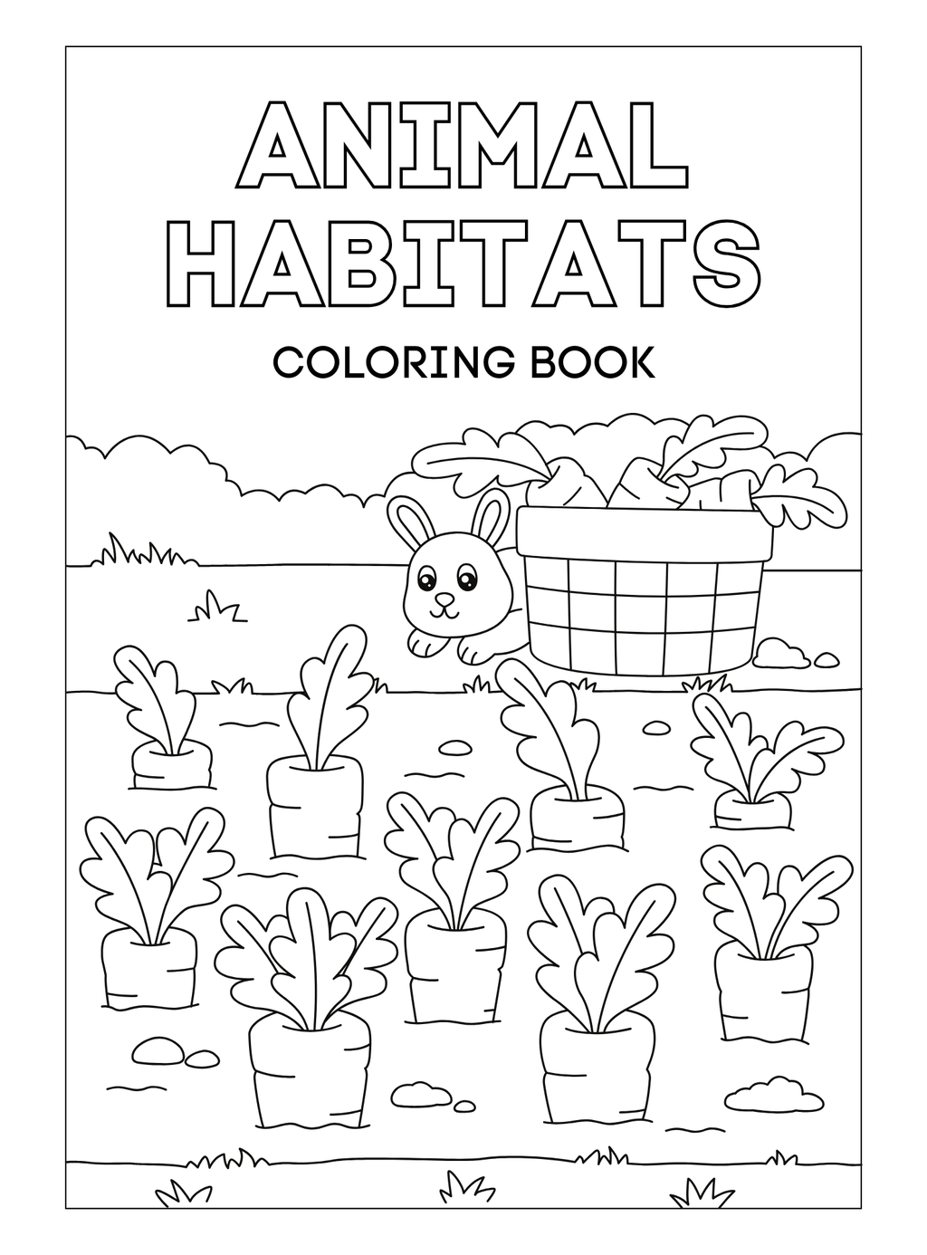 Animal Habitats Coloring Book - English Edition