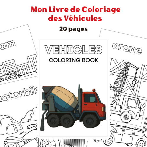 Mon Livre de Coloriage des Véhicules
