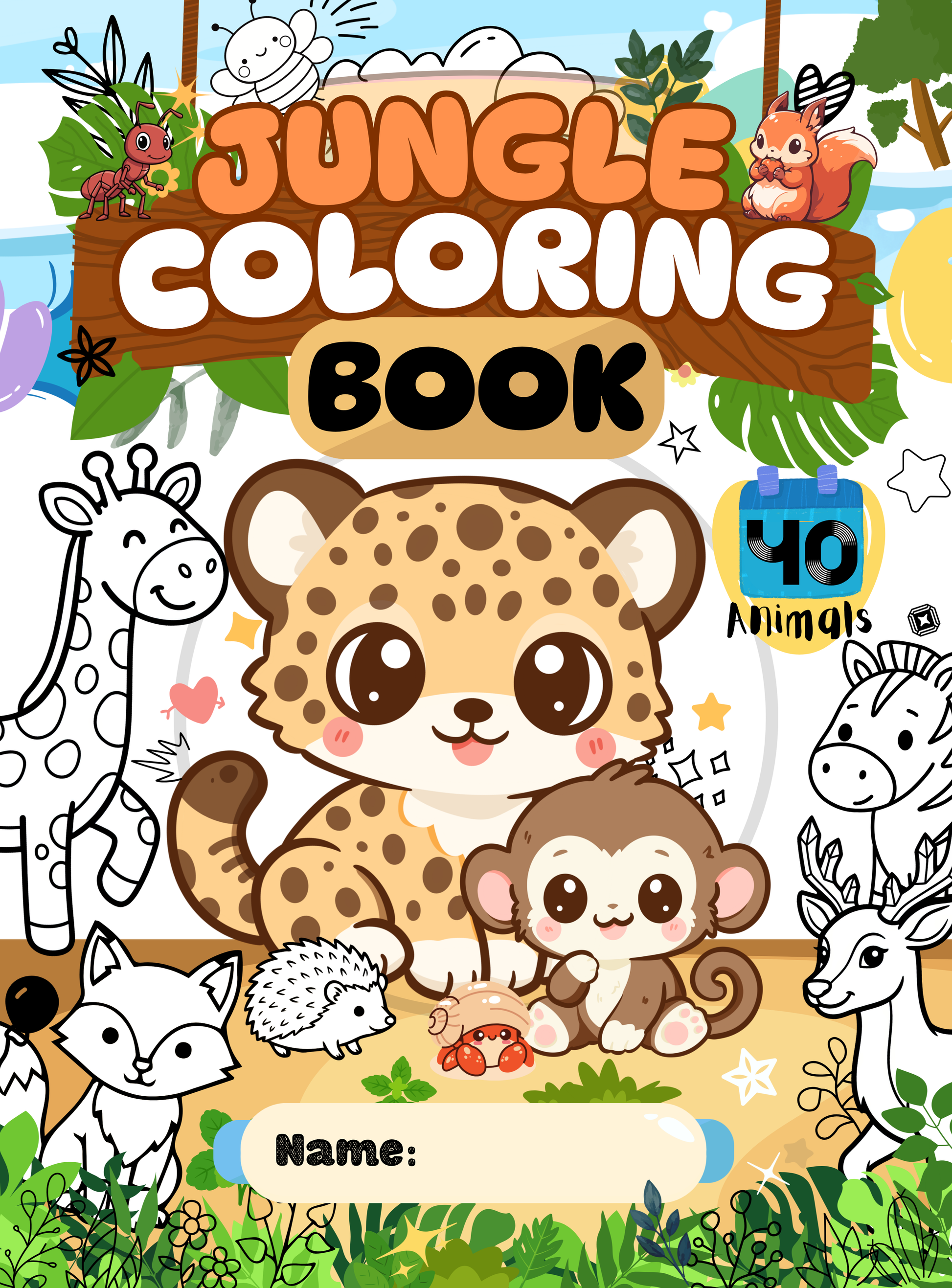 Jungle Coloring Book | English Educational Activity Book