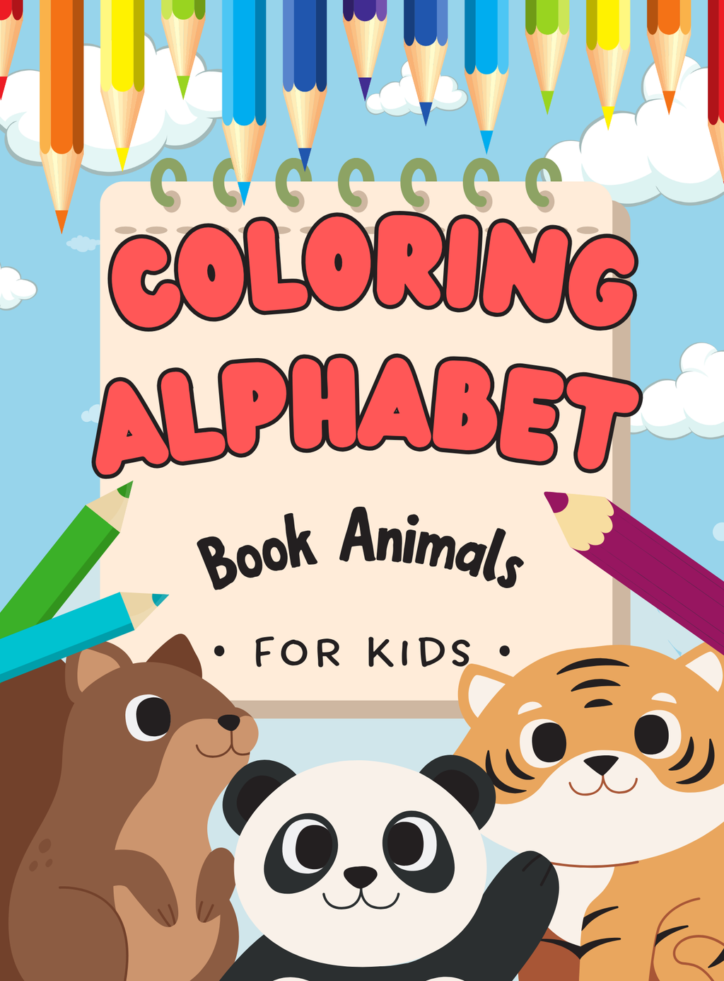 Coloring Alphabet Book Animals For Kids
