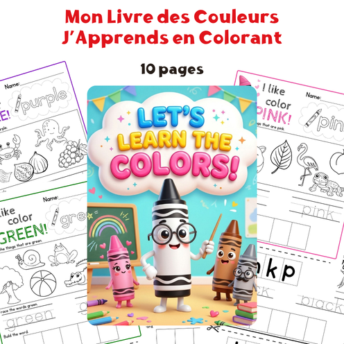 Mon Livre des Couleurs – J’Apprends en Colorant