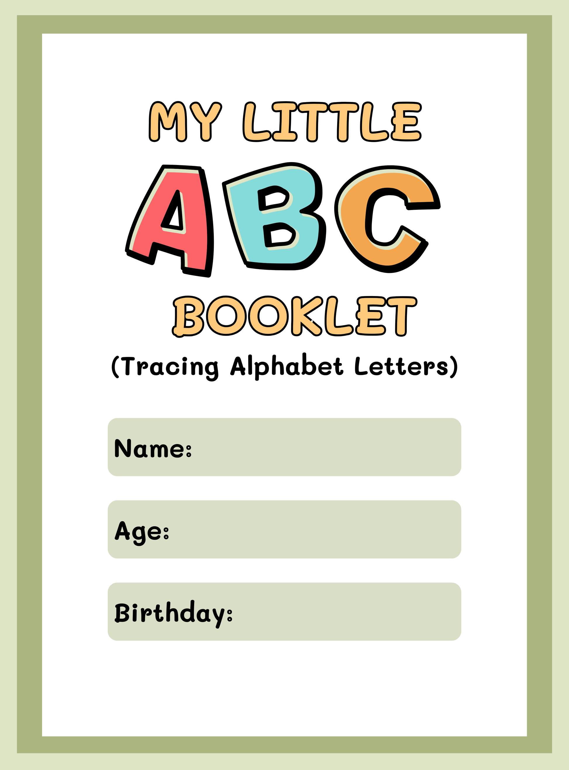 My Little ABC Booklet | English Alphabet Tracing Practice