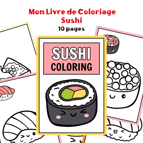Mon Livre de Coloriage Sushi