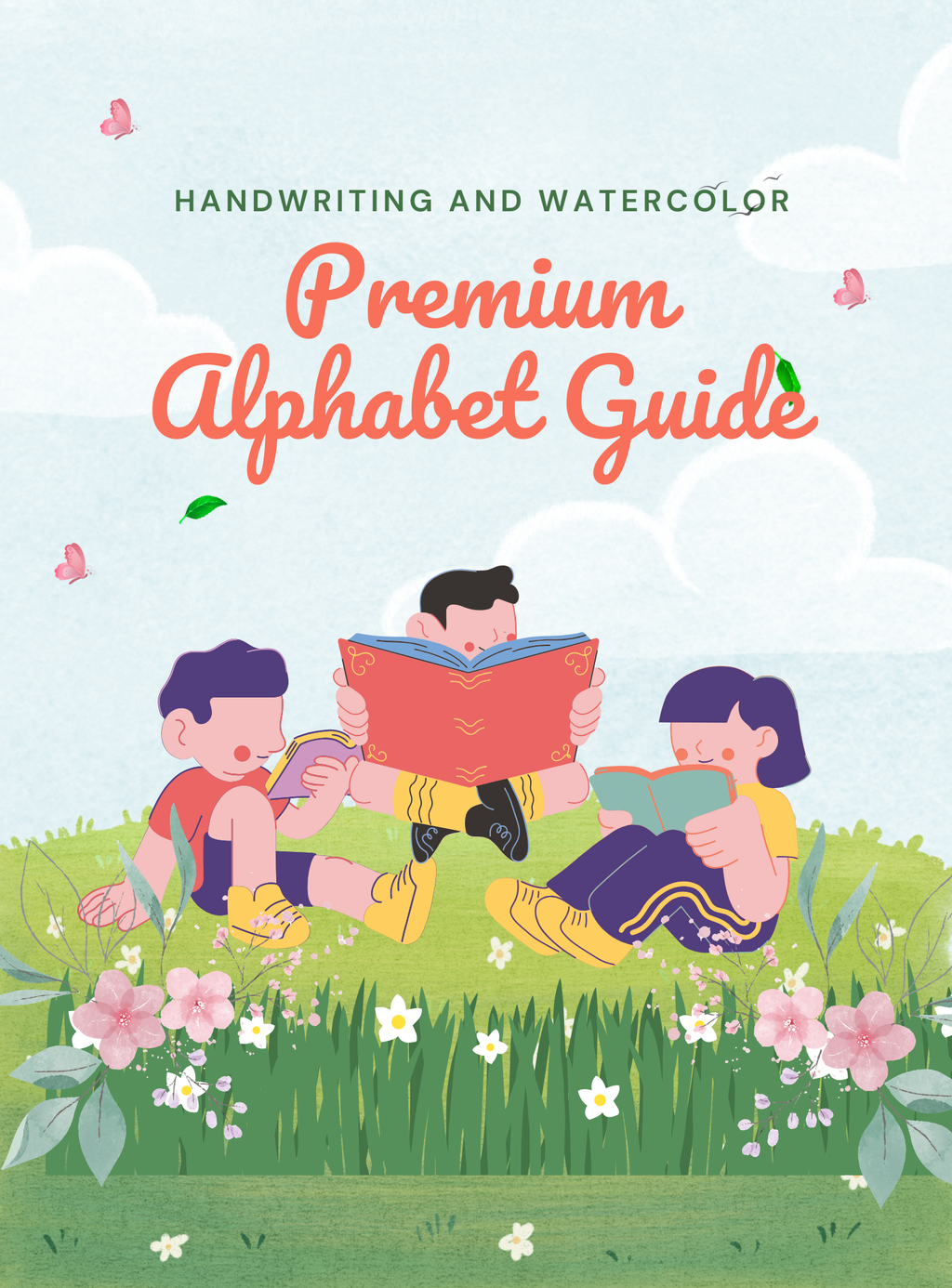 Premium Alphabet Guide | Handwriting and Watercolor Practice
