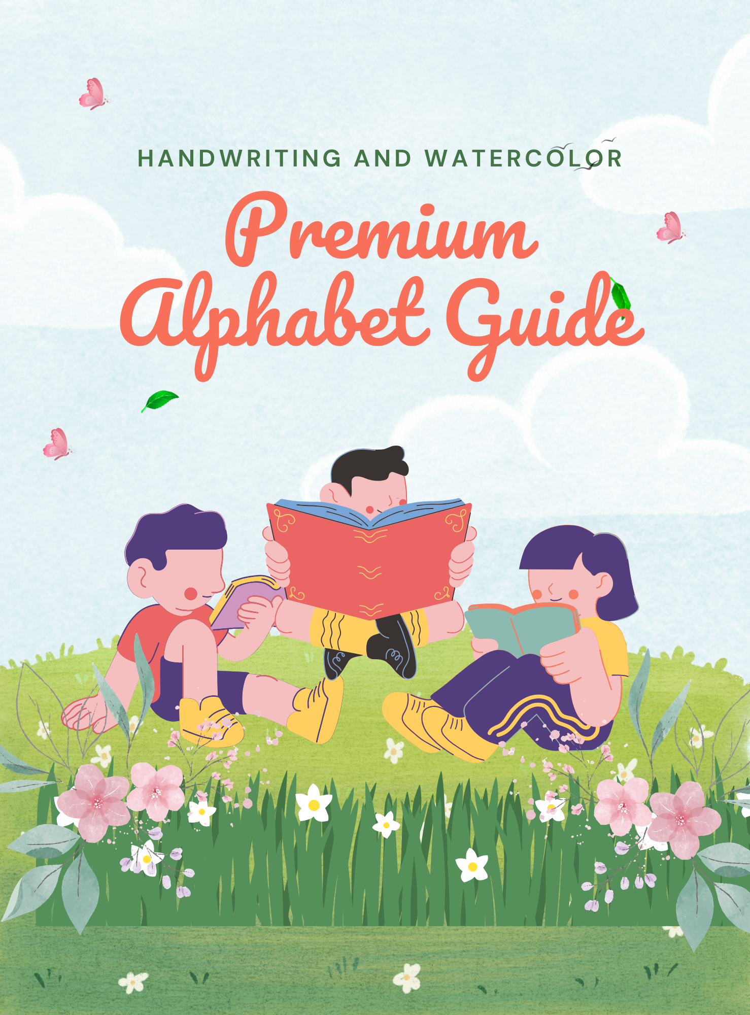 Premium Alphabet Guide | Handwriting and Watercolor Practice