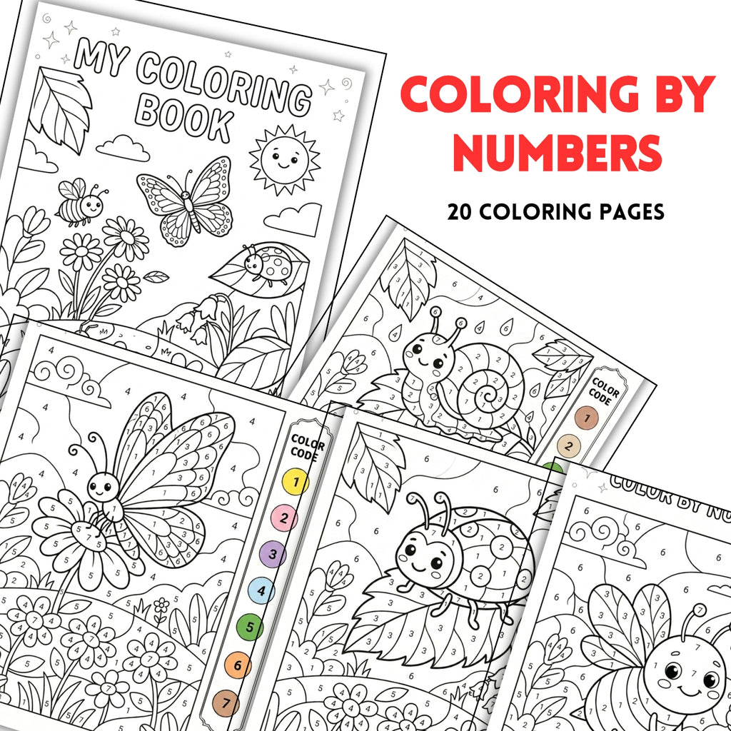 Cute Animals Color by Numbers Printable | 20 Early Learning Pages