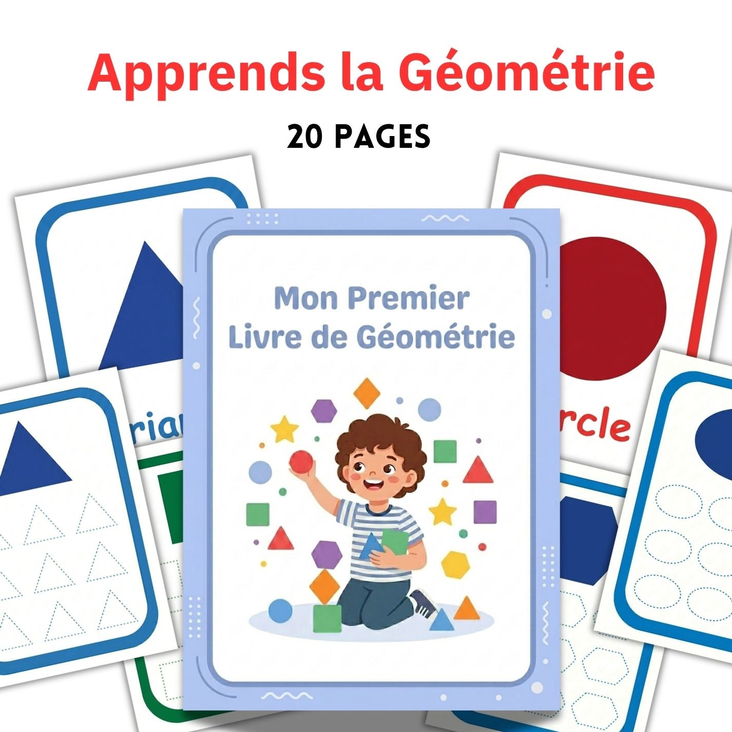 Preschool Shapes Tracing Worksheets | 20 Page Kindergarten Geometry Kit