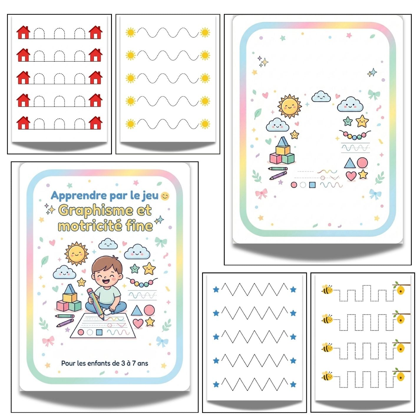 Preschool Line Tracing Worksheets | 20 Page Fine Motor Skills Activity Book