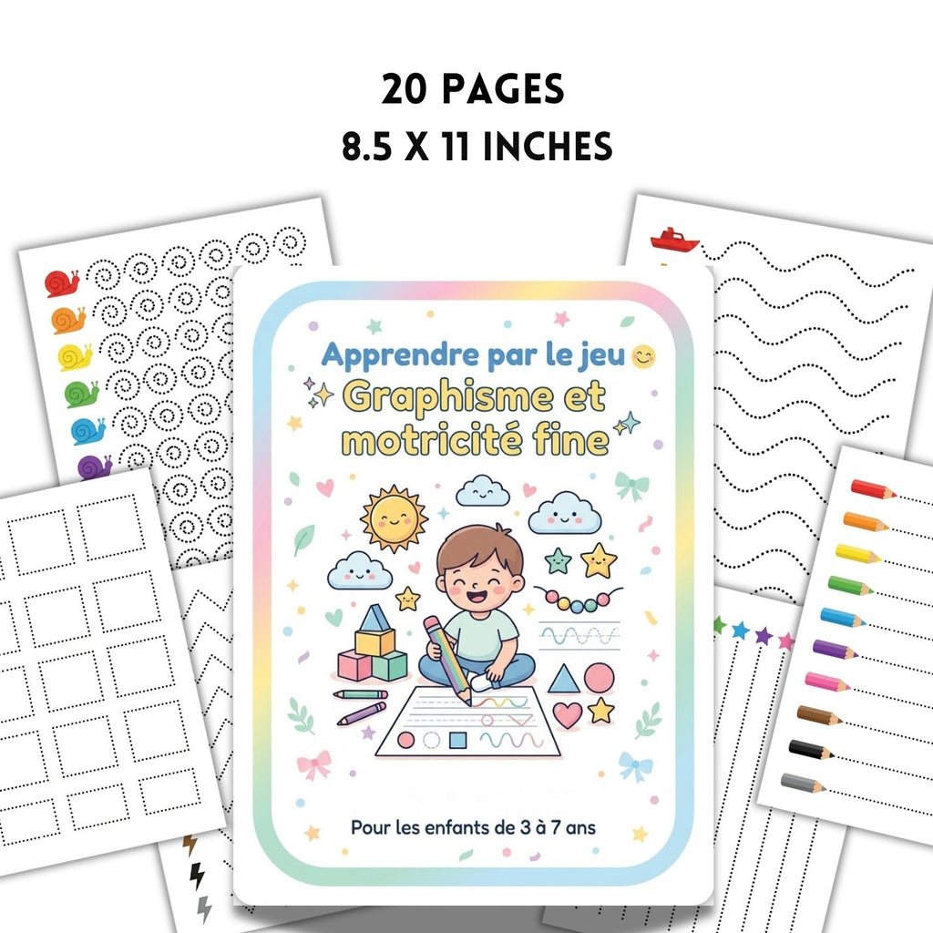 Preschool Line Tracing Worksheets | 20 Page Fine Motor Skills Activity Book