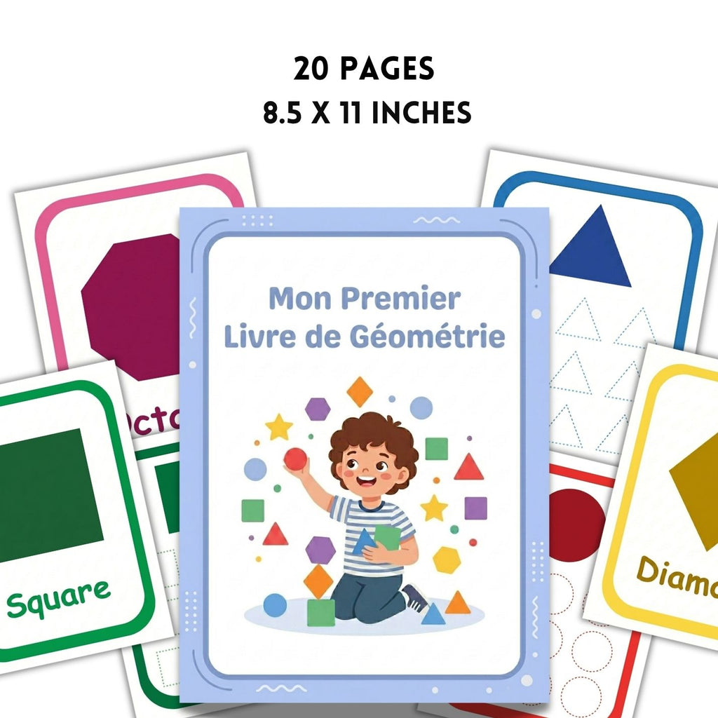 Preschool Shapes Tracing Worksheets | 20 Page Kindergarten Geometry Kit