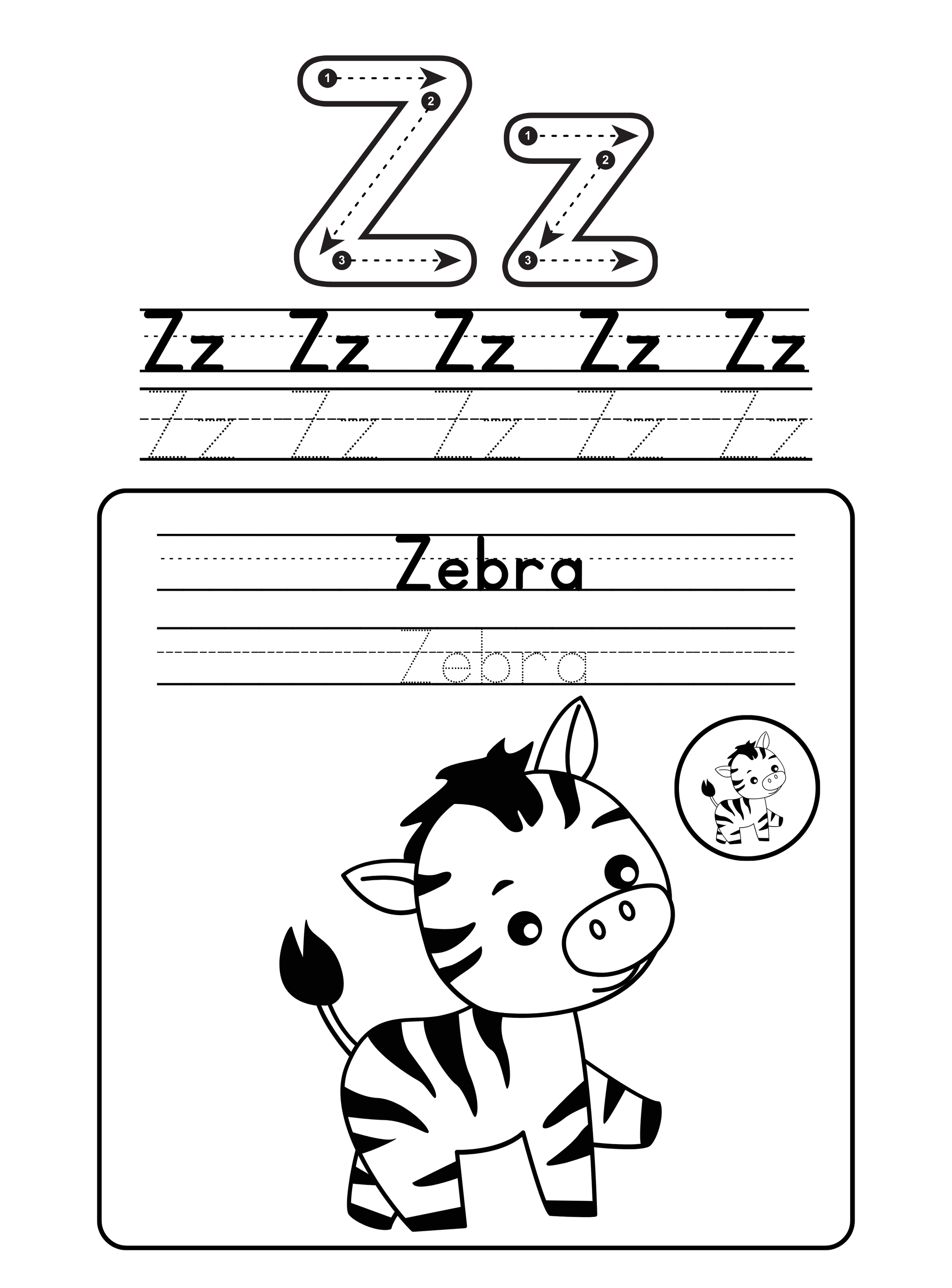 English Alphabet Coloring & Tracing Workbook | A-Z Handwriting Practice