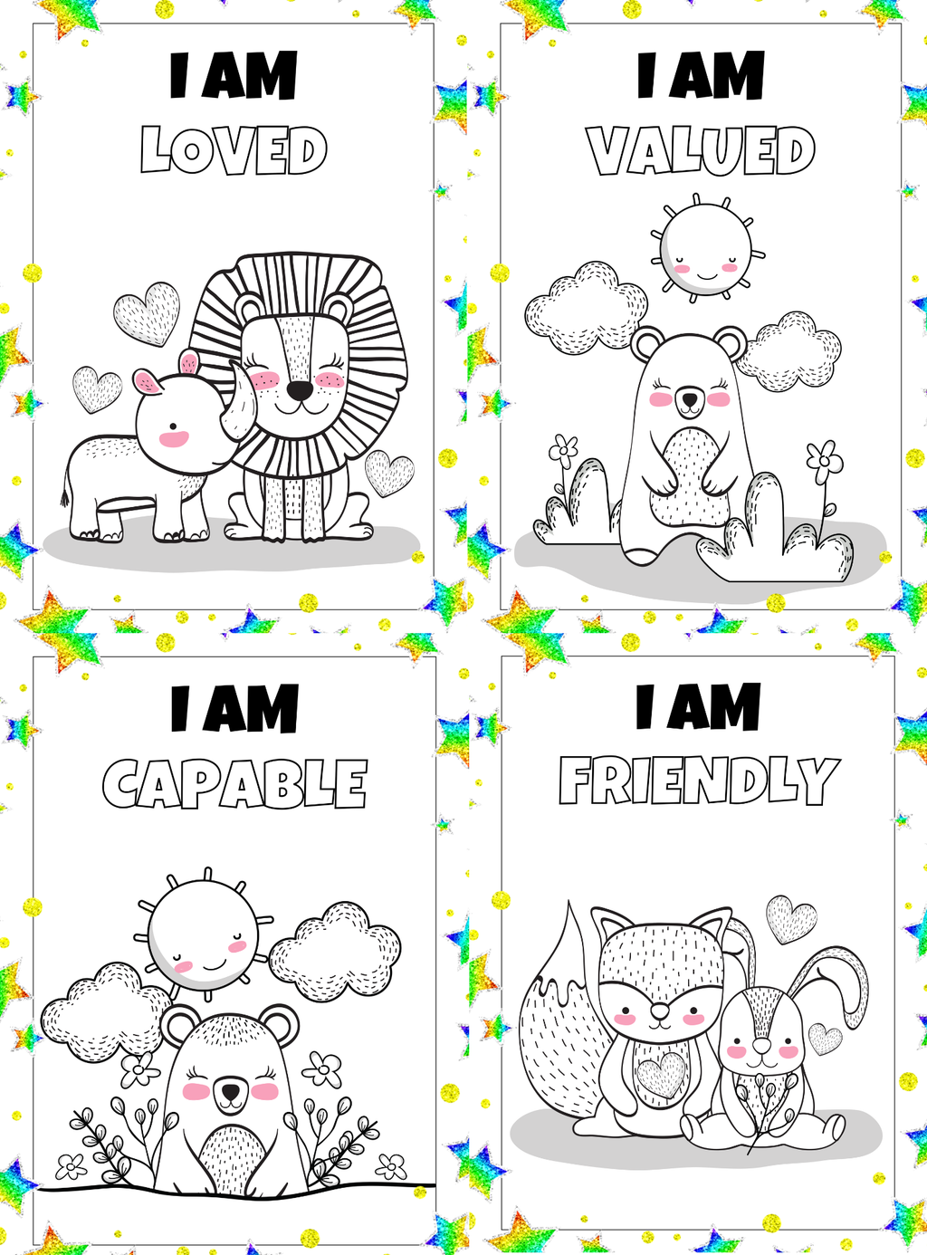 Positive Affirmations Coloring Book - English Edition