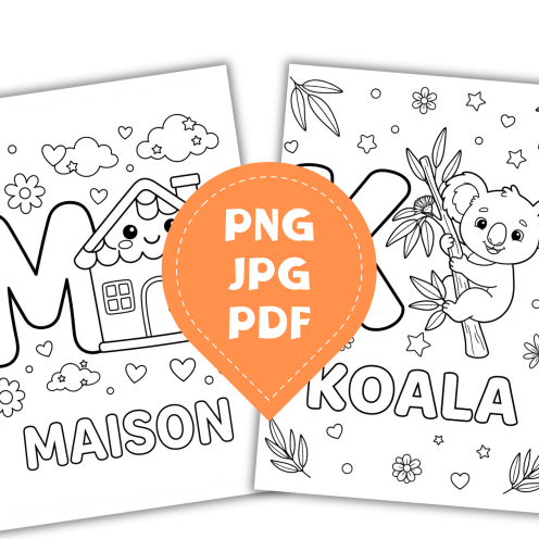 Mon Joli Livre de Coloriage de l'Alphabet  De A à Z