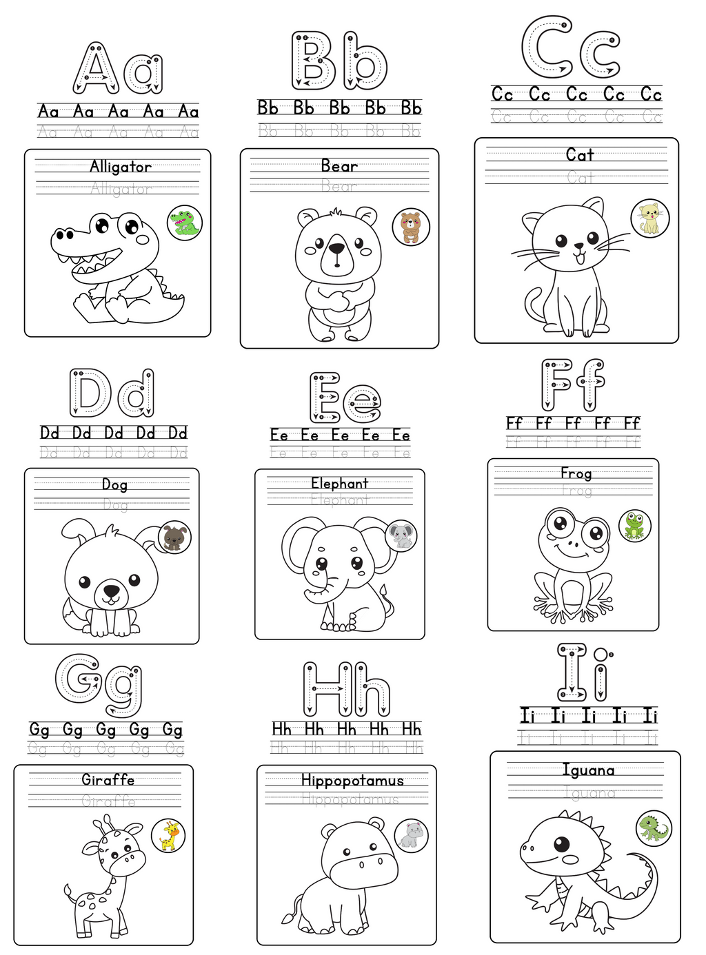 English Alphabet Coloring & Tracing Workbook | A-Z Handwriting Practice