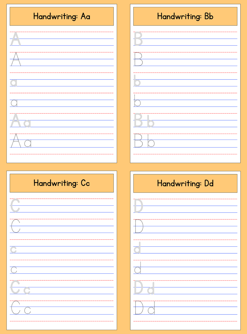Alphabet Handwriting Practice | Guided Letter Tracing Book