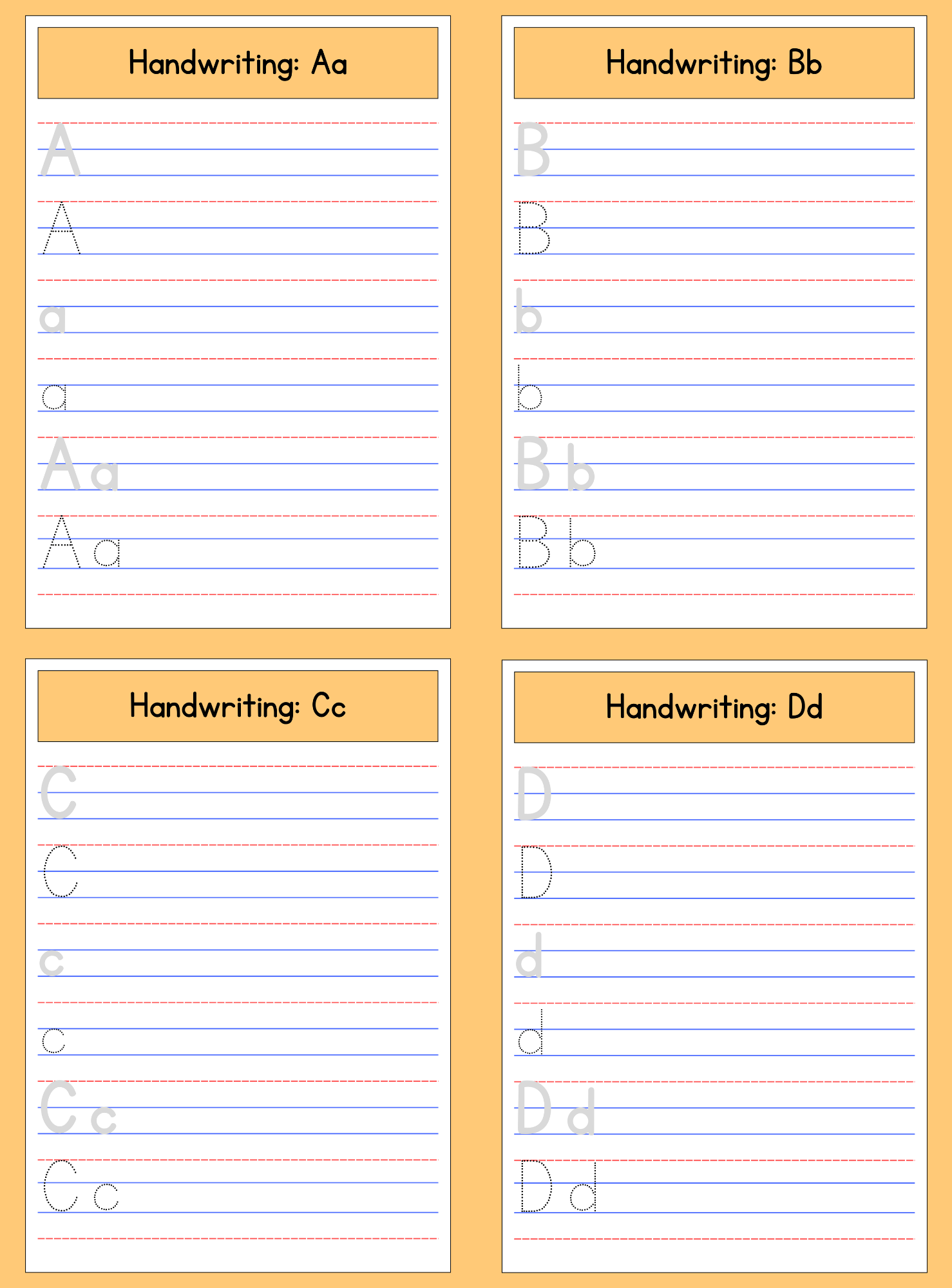 Alphabet Handwriting Practice | Guided Letter Tracing Book