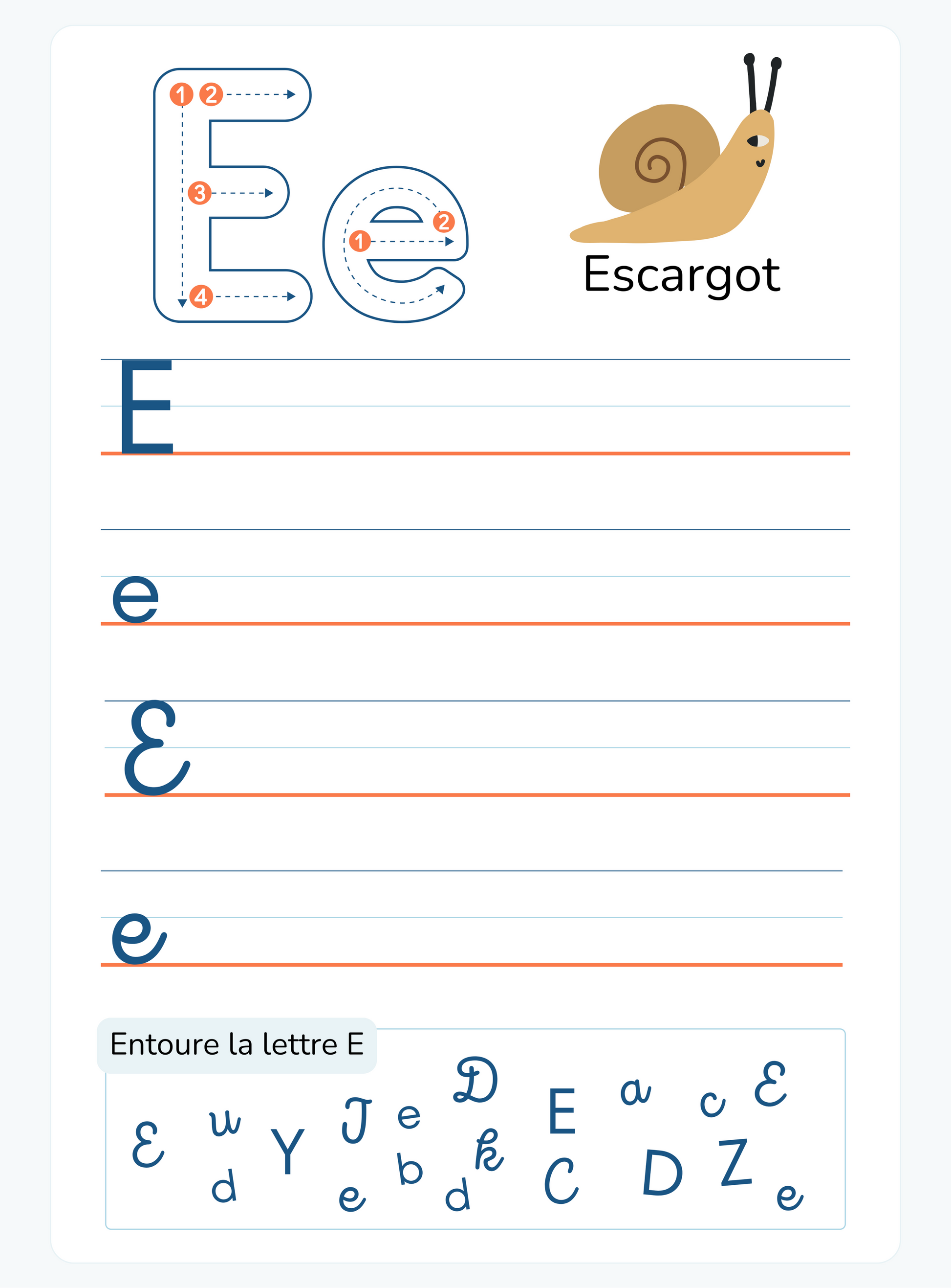 ABC Alphabet Tracing & Learning Workbook | French Educational Activity Book