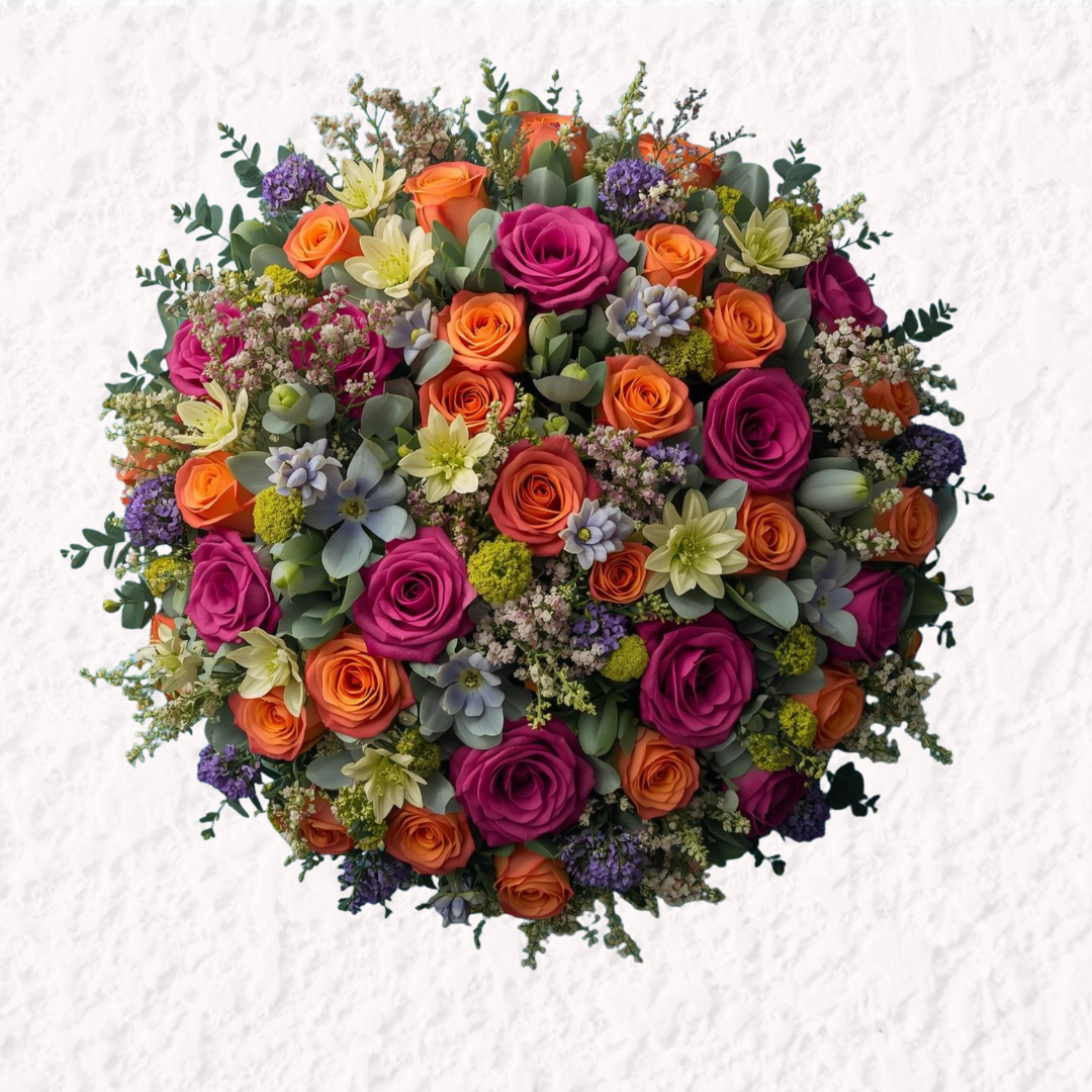 10 Vibrant Flower Bouquet Cliparts – Transparent PNG, SVG, PDF – 300 DPI High Resolution