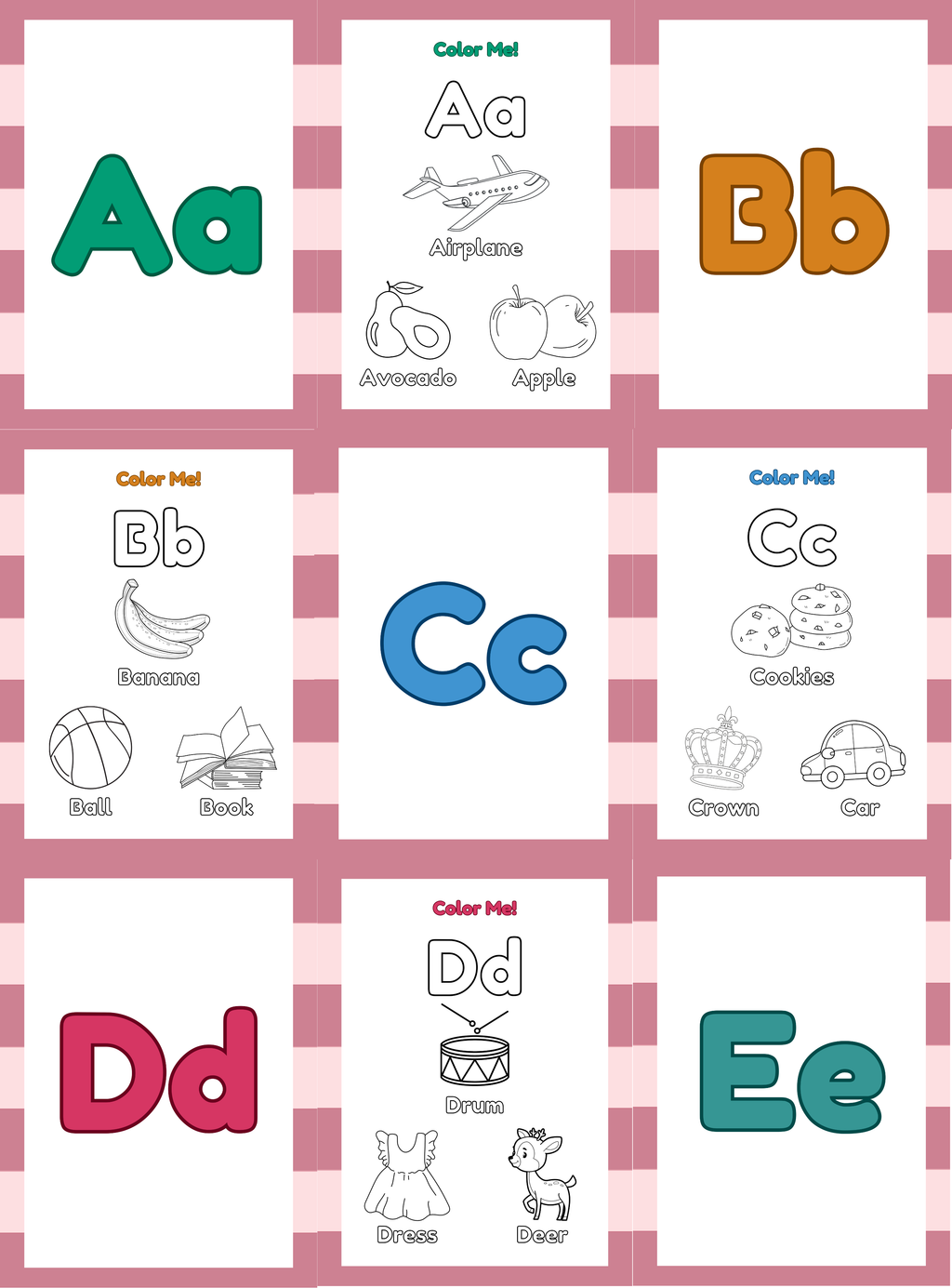 English Alphabet Coloring & Tracing Workbook | A-Z Handwriting Practice (52 Pages)