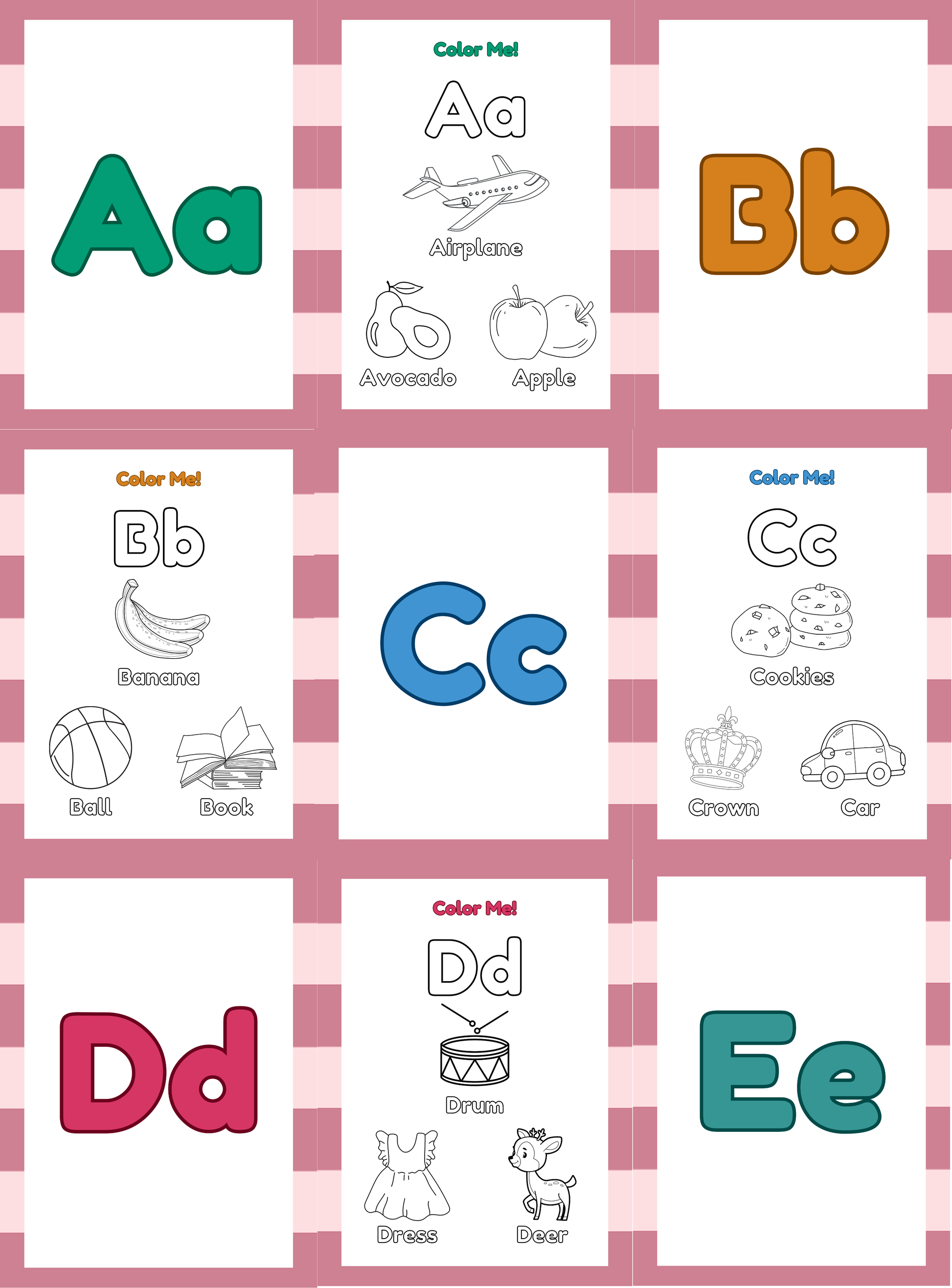 English Alphabet Coloring & Tracing Workbook | A-Z Handwriting Practice (52 Pages)